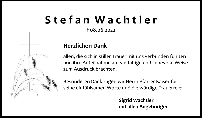 Danksagung Stefan Wachtler <br><p style=