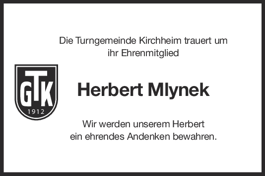 Nachruf Herbert Mlynek 22/07/2022