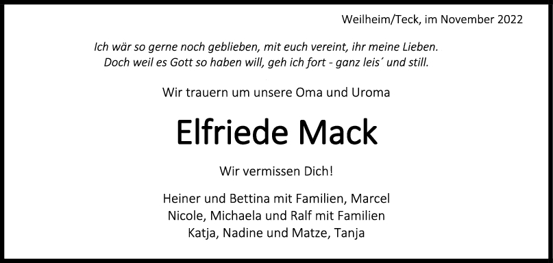 Oma Elfriede Mack <br><p style=
