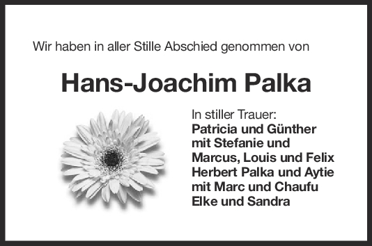 Trauer Hans-Joachim Palka <br><p style=