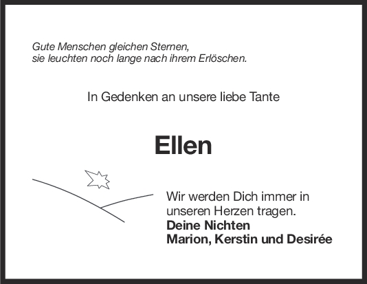 Trauer Ellen 04/03/2023