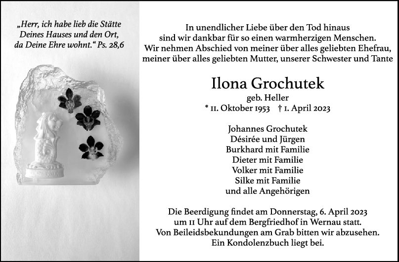 Trauer Ilona Grochutek <br><p style=