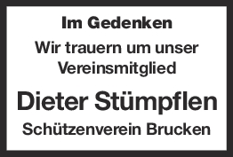 Nachruf Dieter Stümpflen <br><p style=