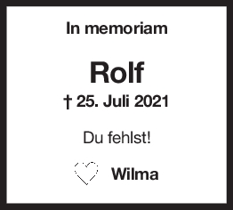 Nachruf Rolf 25/07/2023