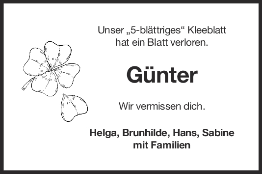 Nachruf Günther Stieglmeier <br><p style=