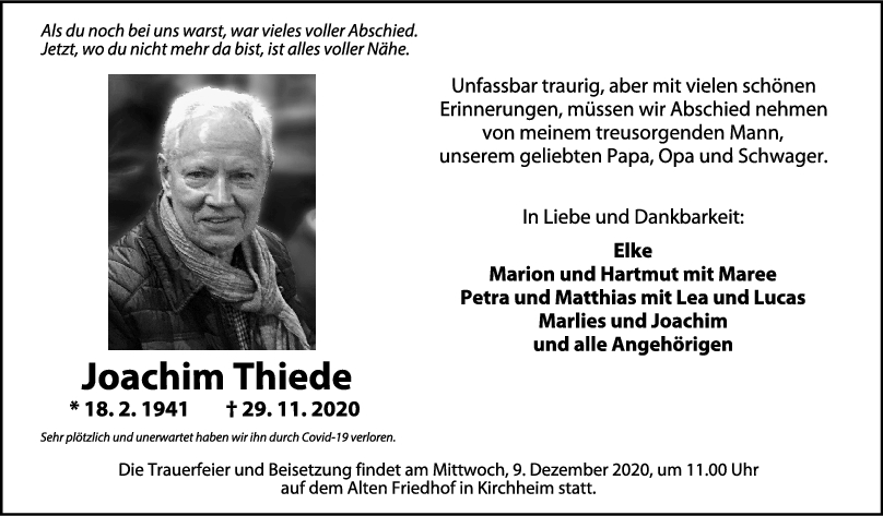 Trauer Joachim Thiede <br><p style=