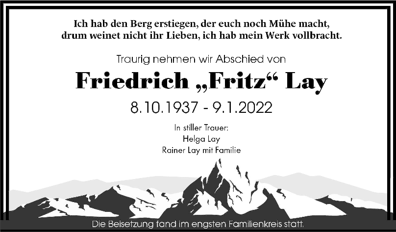 Trauer Friedrich 