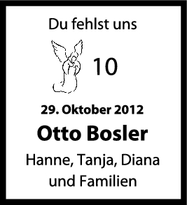 Nachruf Otto Bosler 29/10/2022