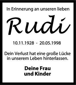 Nachruf Rudi 20/05/2023