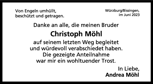 Danksagung Christoph Möhl 10/06/2023