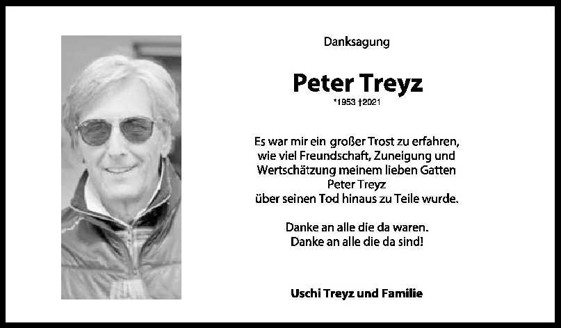 Danksagung Peter Treyz <br><p style=