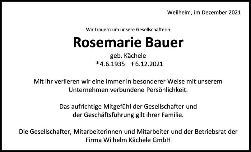 Trauer Rose Bauer <br><p style=