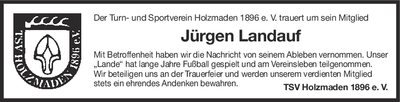 Nachruf Jürgen Landauf <br><p style=