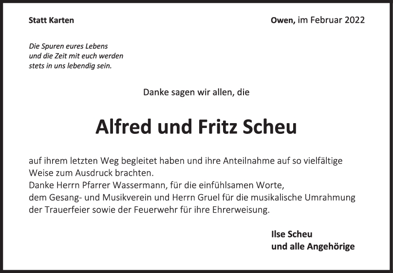 Trauer Alfred und Fritz Scheu <br><p style=