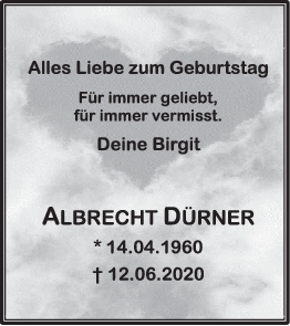 Nachruf Albrecht Dürner <br><p style=