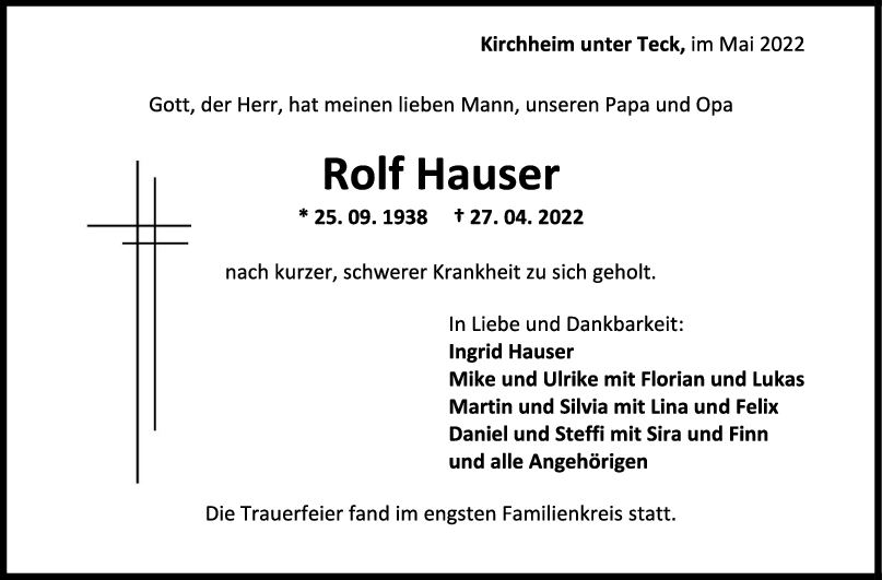 Trauer Rolf Hauser <br><p style=