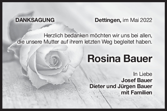 Trauer Rosina Bauer <br><p style=