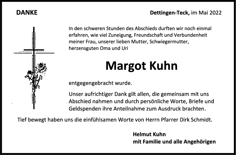Danksagung Margot Kuhn <br><p style=